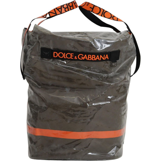 Dolce & Gabbana Sumptuous Green Large Fabric Tote Bag cotton-men-large-fabric-green-shopping-tote-bag