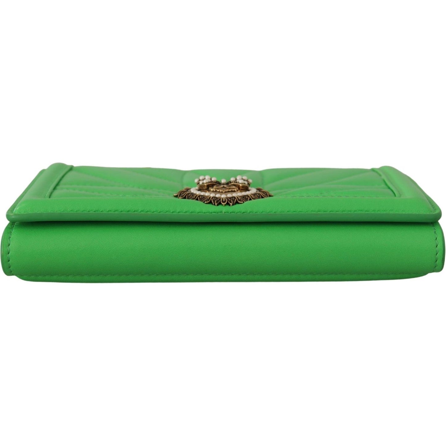 Dolce & Gabbana Elegant Leather iPhone Wallet Case with Chain green-leather-devotion-cardholder-iphone-11-pro-wallet IMG_3539-scaled-5de9d832-abf.jpg