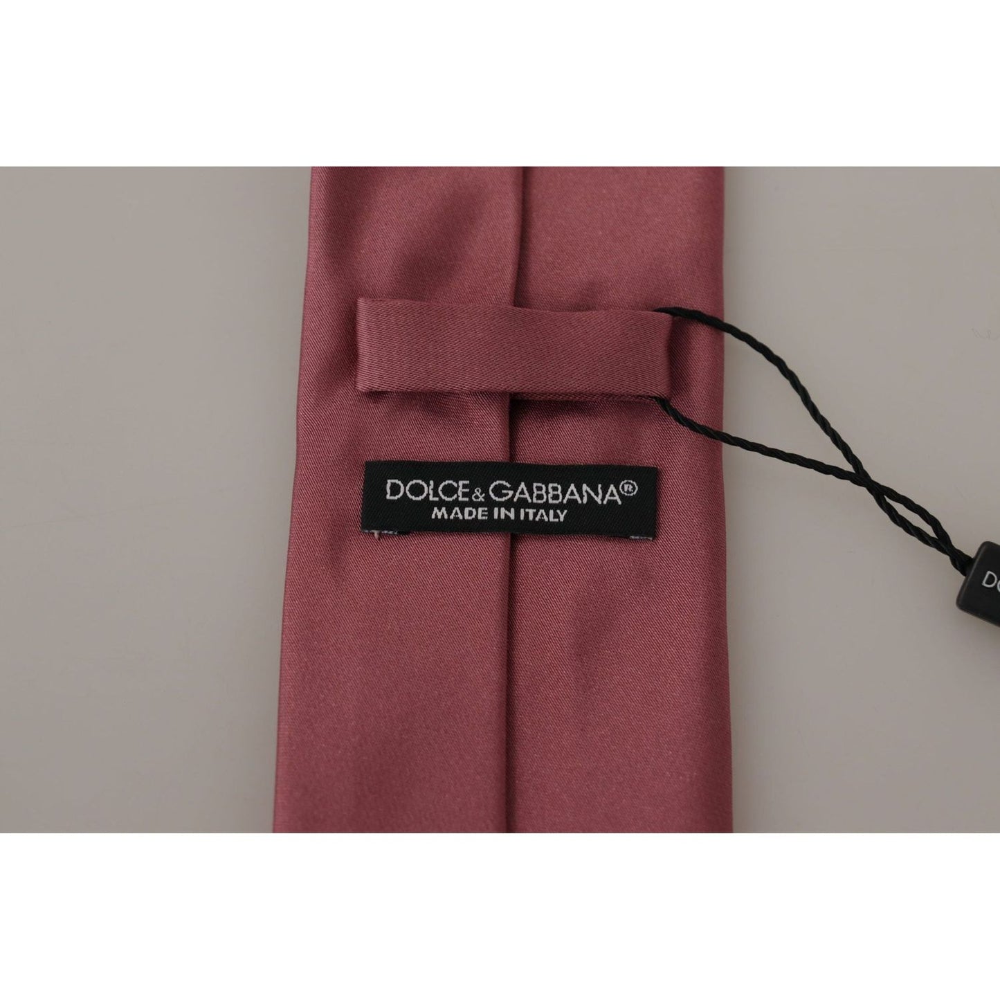 Elegant Pink Silk Bow Tie Dolce & Gabbana