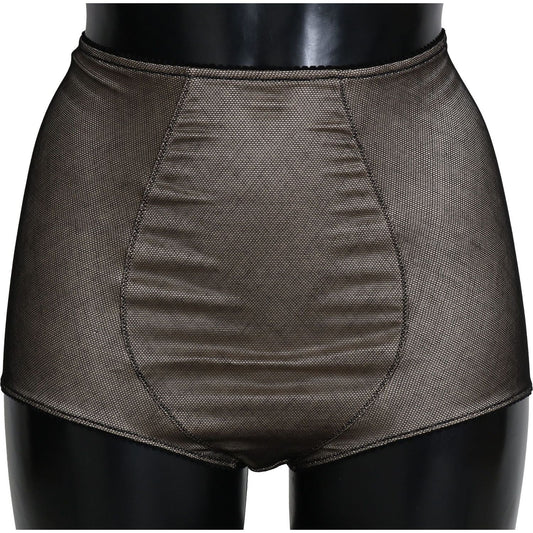 Dolce & Gabbana Beige Black Net Cotton Blend Chic Underwear bottoms-underwear-beige-with-black-net IMG_3640-scaled-5f292198-f62.jpg