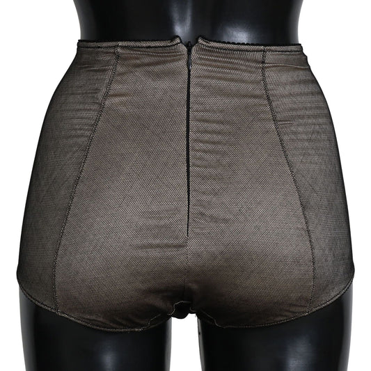 Dolce & Gabbana Beige Black Net Cotton Blend Chic Underwear bottoms-underwear-beige-with-black-net IMG_3645-scaled-1fd86ef8-e55.jpg