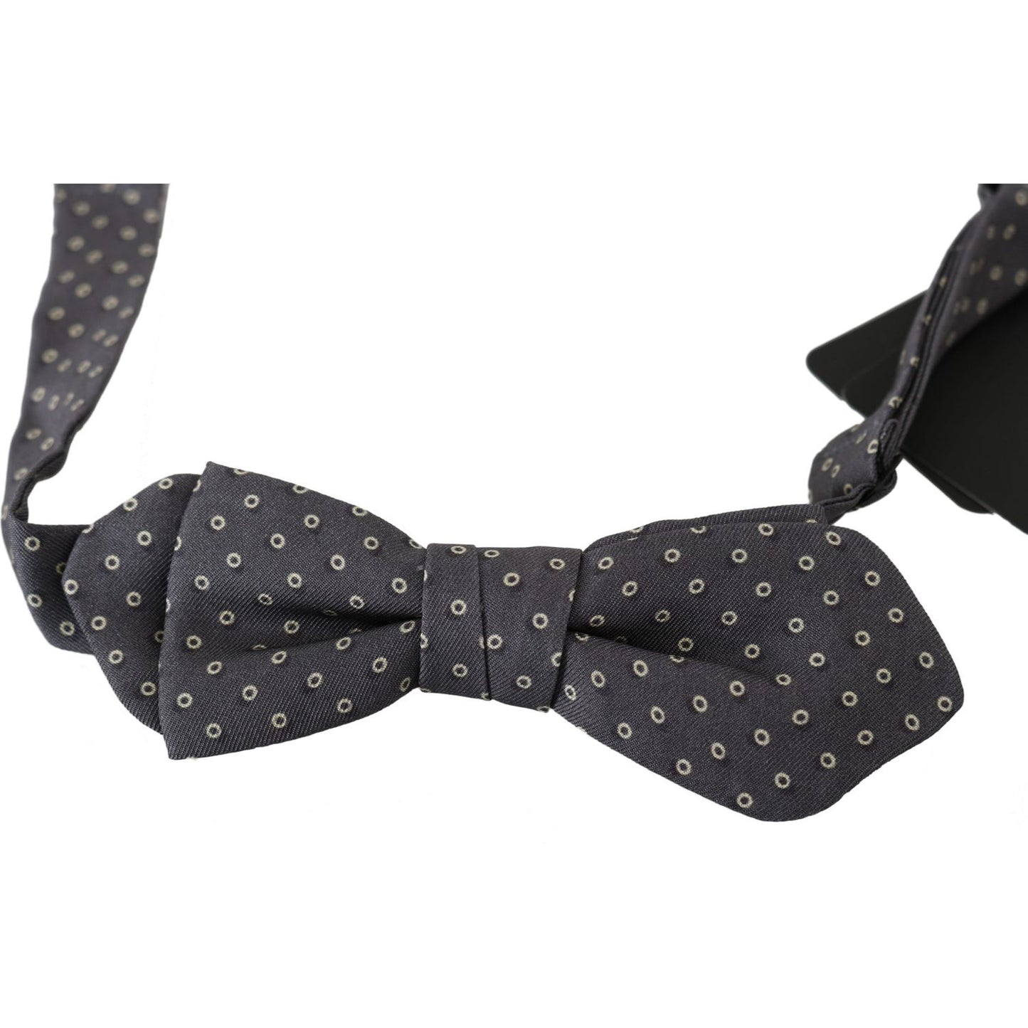 Dolce & Gabbana Elegant Silk Gray Circle Pattern Bow Tie gray-circles-silk-slim-adjustable-neck-papillon-men-bow-tie Bow Tie IMG_3698-scaled.jpg