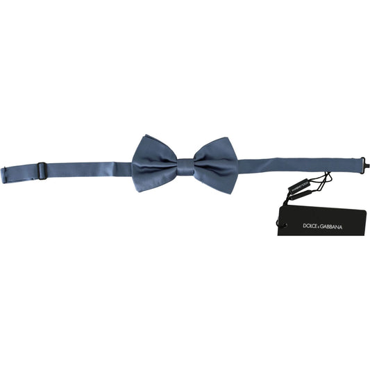 Bow Tie Elegant Blue Silk Bow Tie Dolce & Gabbana