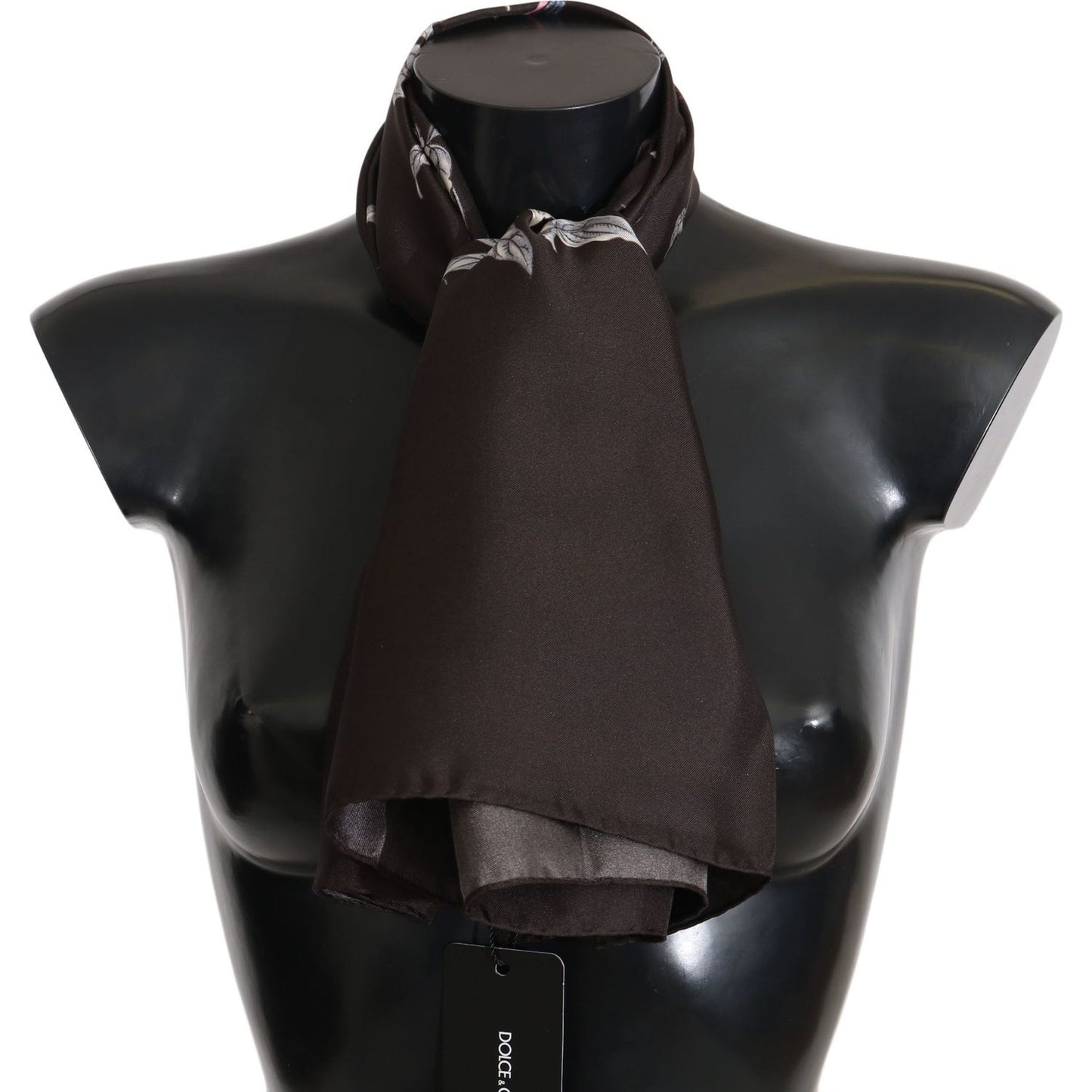 Dolce & Gabbana Elegant Silk Scarf Wrap in Luxe Brown brown-100-silk-bird-print-wrap-80cm-x-95cm-rrp-scarf Silk Wrap Shawls IMG_3727-scaled-dc685e86-77c.jpg