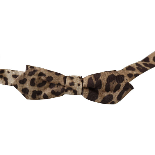 Exquisite Silk Leopard Print Bow Tie