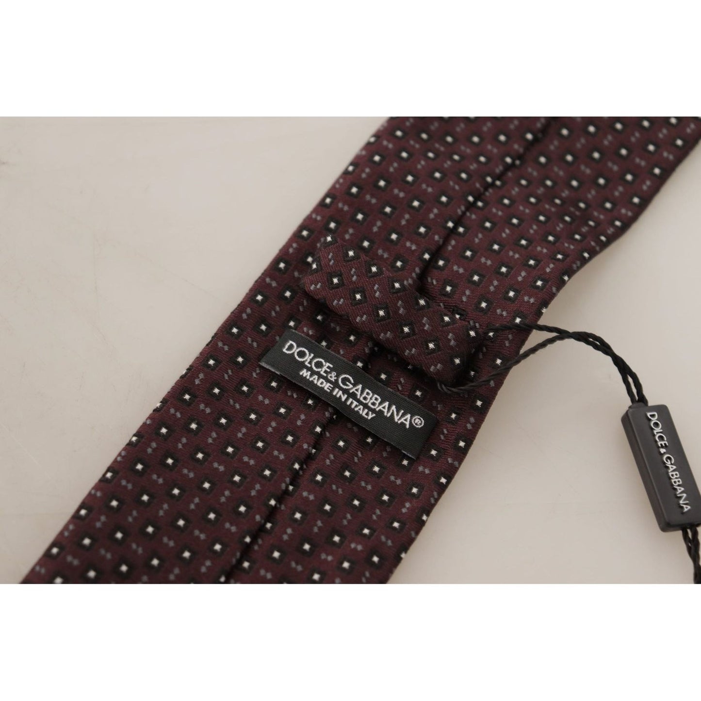Elegant Geometric Silk Bow Tie