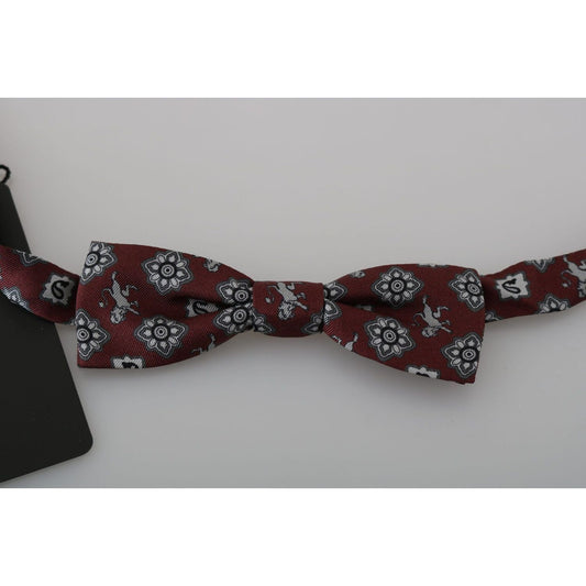 Bow Tie Elegant Bordeaux Silk Bow Tie Dolce & Gabbana
