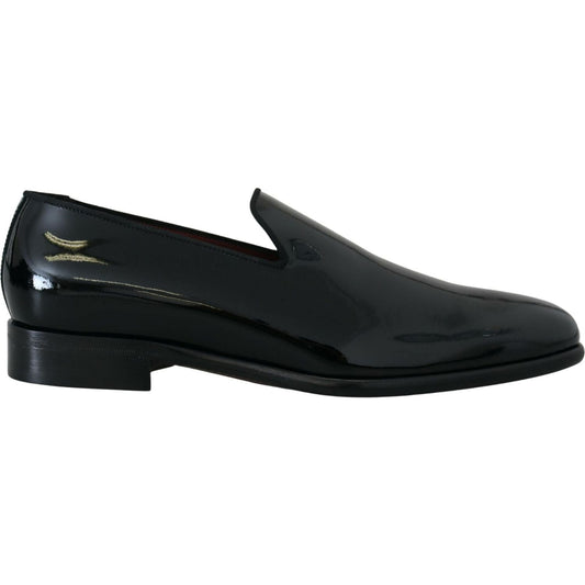 Dolce & Gabbana Sleek Black Patent Loafers black-patent-slipper-loafers-slipon-shoes IMG_3819-scaled-1e8952dc-df1.jpg