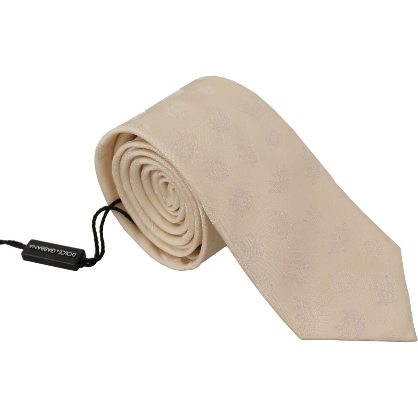 Elegant Off-White Silk Bow Tie
