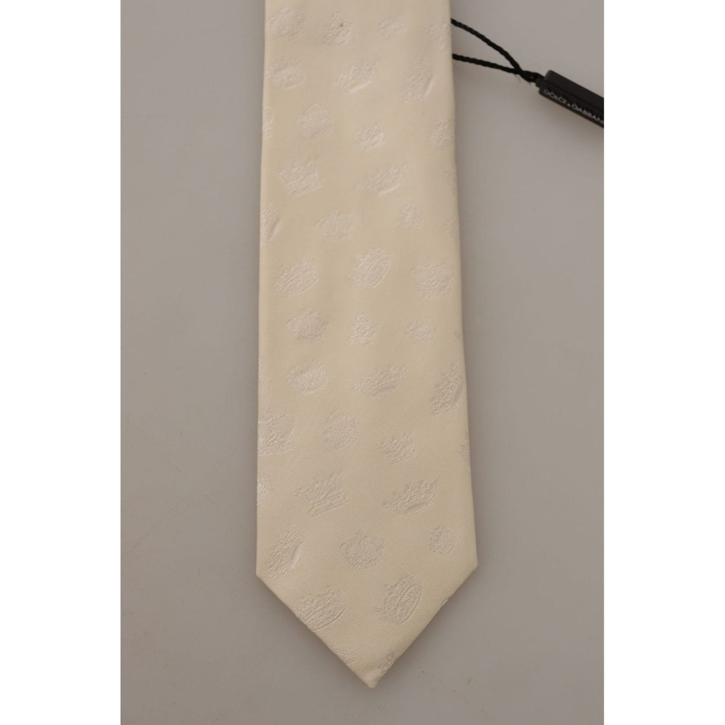 Elegant Off-White Silk Bow Tie