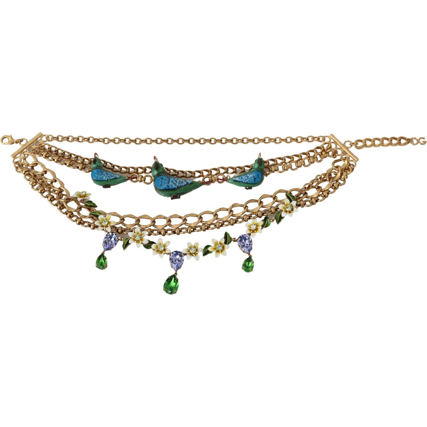 Necklace Exquisite Crystal and Brass Necklace Dolce & Gabbana