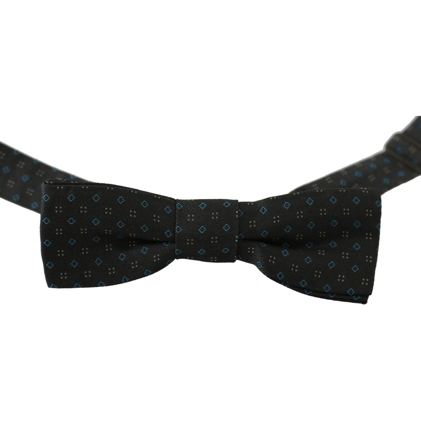 Elegant Gray Silk Patterned Bow Tie