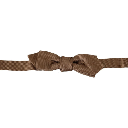 Elegant Brown Gold Bow Tie