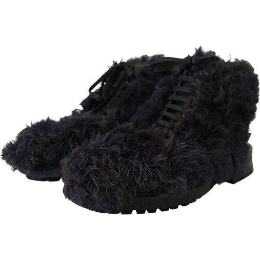 Dolce & Gabbana Black Leather Shearling Ankle Boots black-leather-combat-shearling-boots-shoes IMG_4427-scaled-8247c8ef-888.jpg