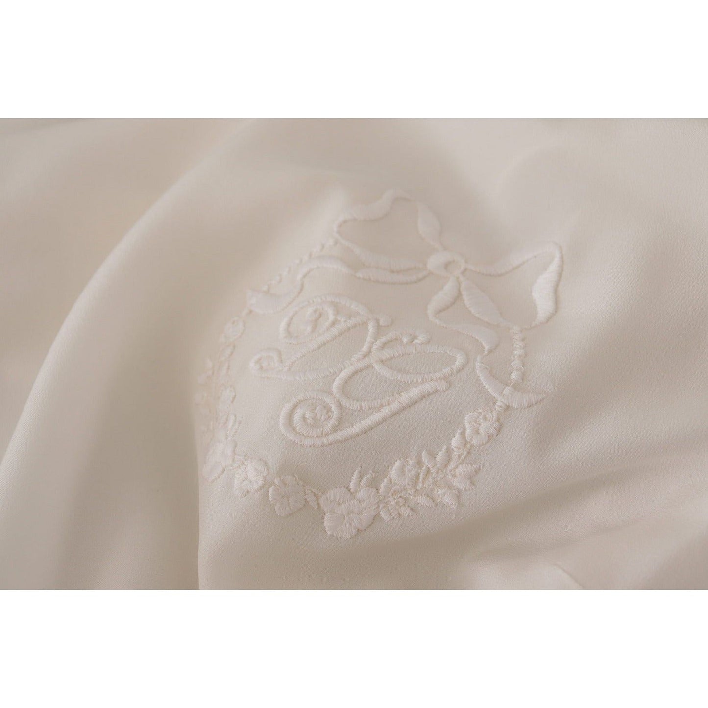Dolce & GabbanaElegant Silk Top with Logo EmbroideryMcRichard Designer Brands£459.00