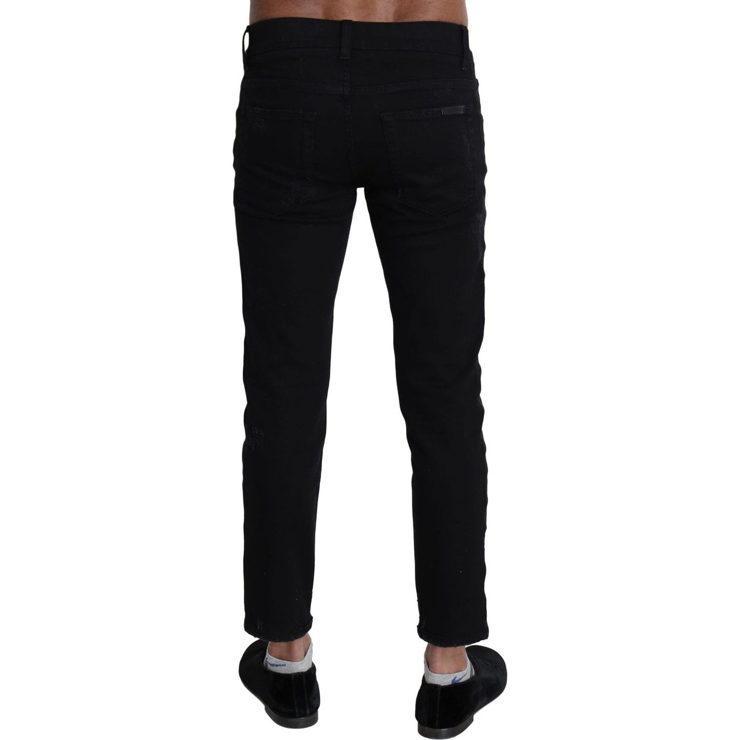 Dolce & Gabbana Elegant Skinny Black Jeans with Embroidery black-heraldic-embroidery-skinny-denim-jeans Jeans & Pants IMG_4771-scaled-6efecf6e-2e6.jpg