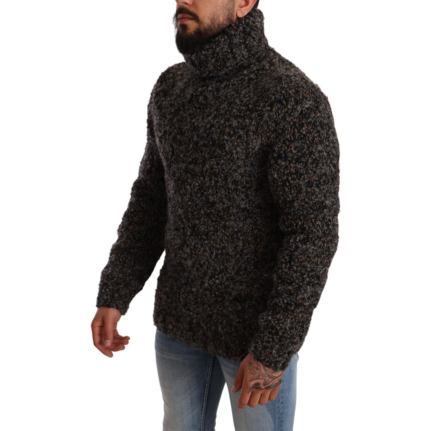 Dolce & Gabbana Gray Wool Blend Turtleneck Pullover Sweater gray-wool-blend-turtleneck-pullover-sweater MAN SWEATERS IMG_4848-scaled-c6f31384-595.jpg