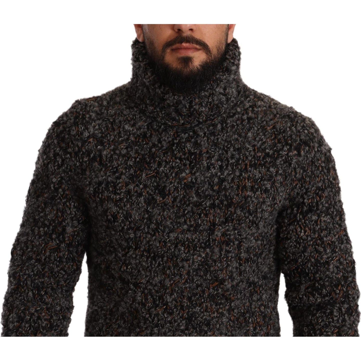 Dolce & Gabbana Gray Wool Blend Turtleneck Pullover Sweater gray-wool-blend-turtleneck-pullover-sweater MAN SWEATERS IMG_4850-scaled-6bb3f01b-1b3.jpg