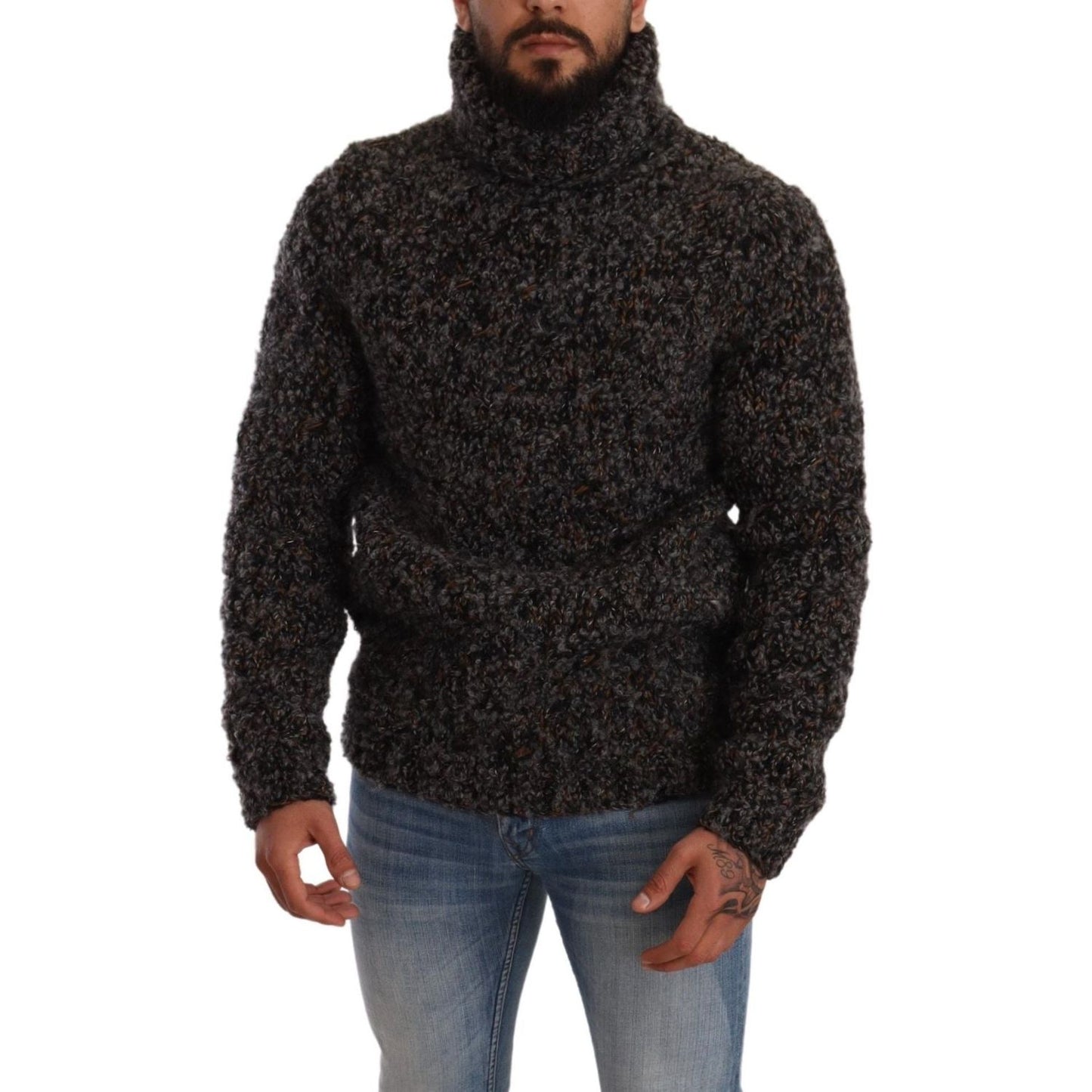 Dolce & Gabbana Gray Wool Blend Turtleneck Pullover Sweater gray-wool-blend-turtleneck-pullover-sweater MAN SWEATERS IMG_4851-aeb94aaf-83e.jpg