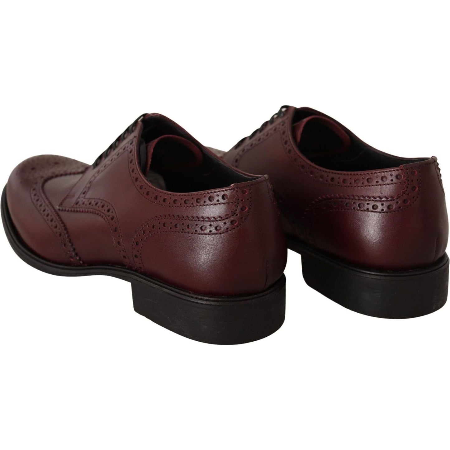 Dolce & Gabbana Elegant Bordeaux Leather Derby Shoes bordeaux-leather-oxford-wingtip-formal-shoes IMG_4868-scaled-4cd9b436-7bd.jpg