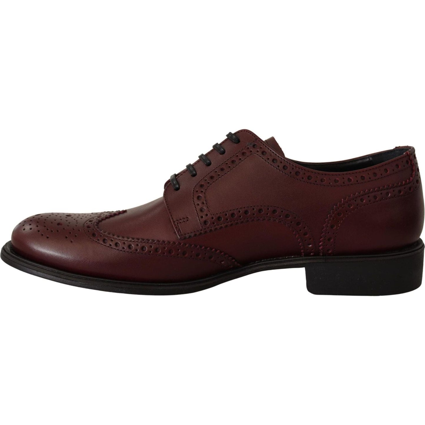 Dolce & Gabbana Elegant Bordeaux Leather Derby Shoes bordeaux-leather-oxford-wingtip-formal-shoes IMG_4870-scaled-398f75f3-3ac.jpg