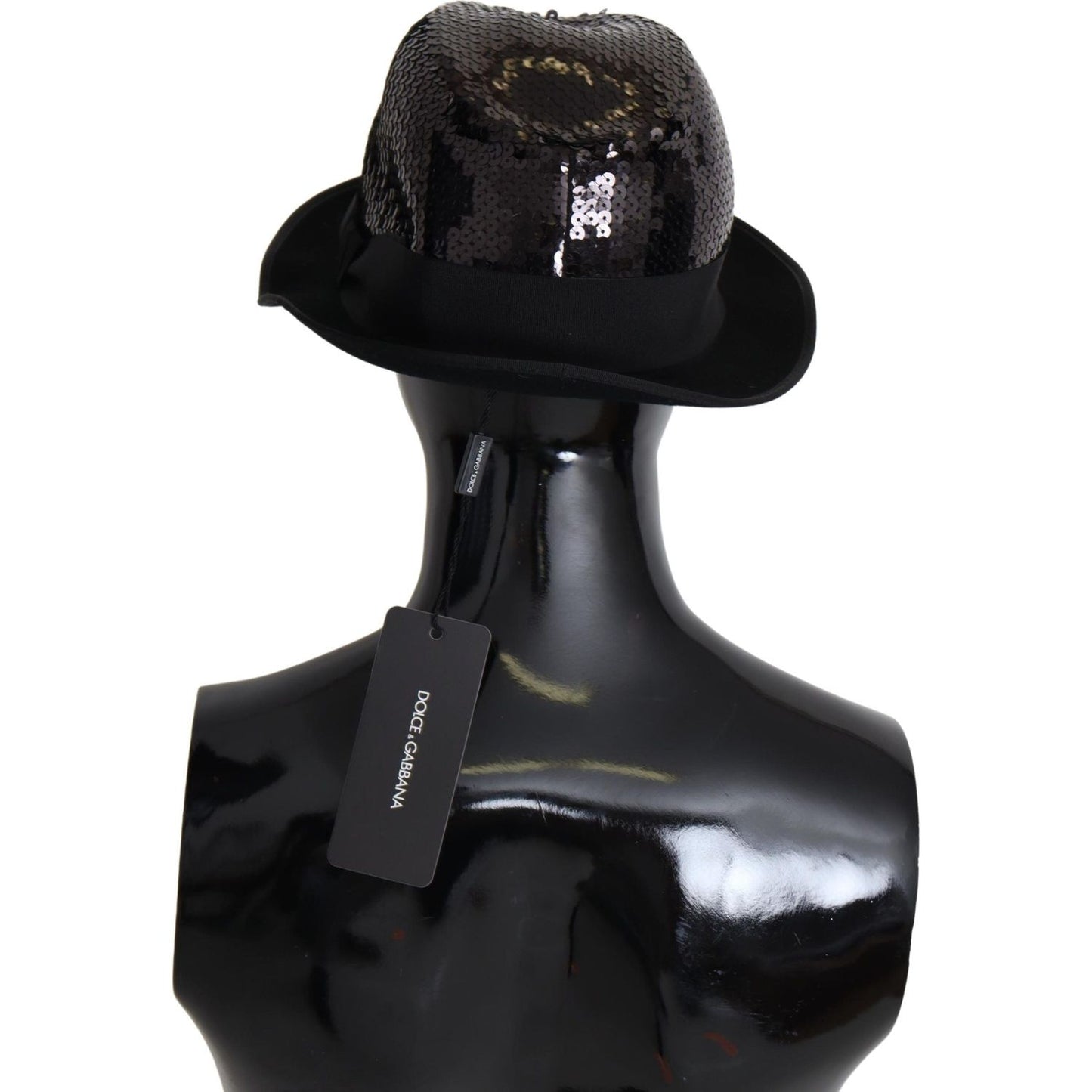 Elegant Black Sequin Fedora Hat
