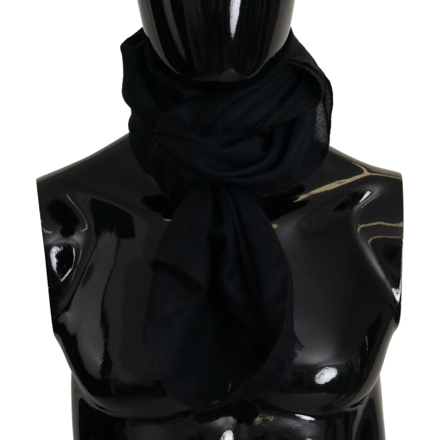 Elegant Black Silk Men's Scarf