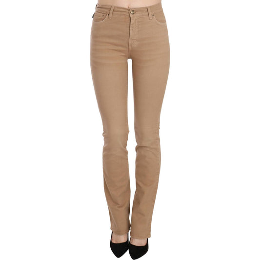 Just Cavalli Chic Brown Mid Waist Skinny Trousers brown-cotton-stretch-mid-waist-skinny-trousers-pants IMG_5613-scaled-899ff7b5-815.jpg