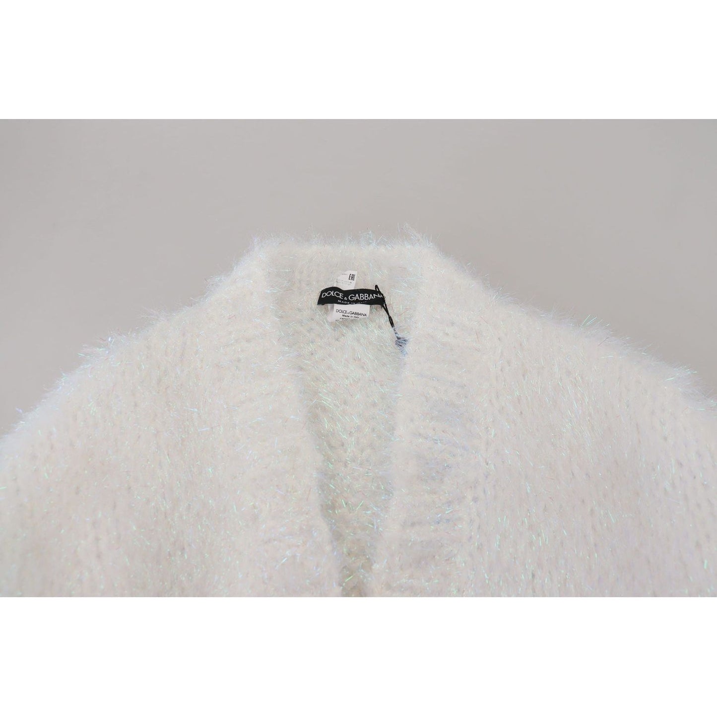 Dolce & GabbanaElegant White Long Sleeve Cardigan JacketMcRichard Designer Brands£2219.00