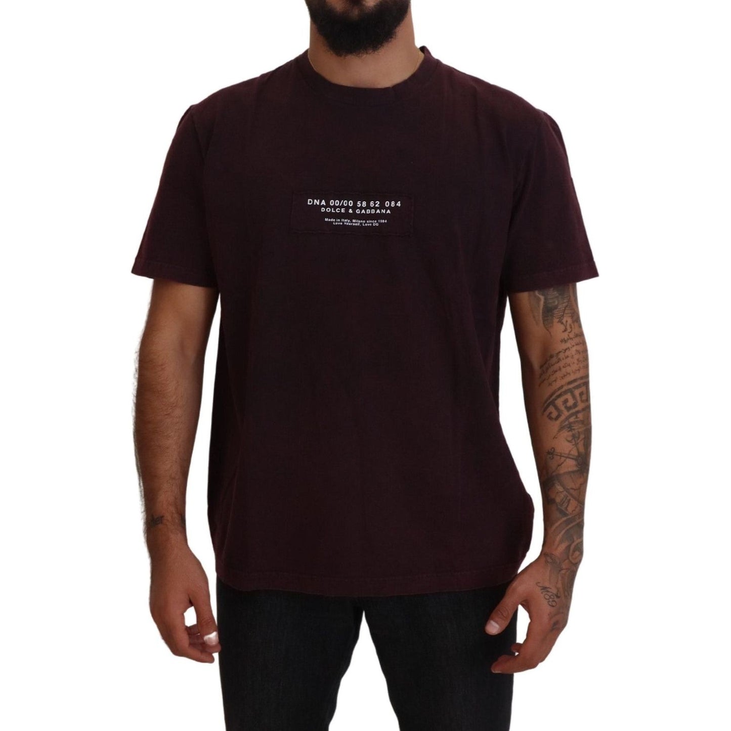 Dolce & GabbanaElegant Bordeaux Crewneck TeeMcRichard Designer Brands£289.00