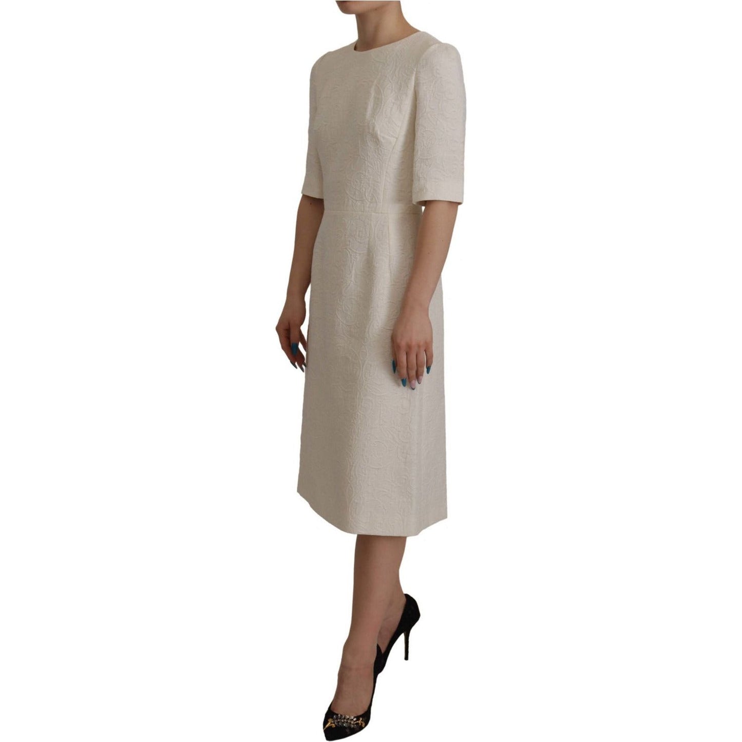 Dolce & GabbanaExquisite Jacquard Midi Dress in WhiteMcRichard Designer Brands£1099.00