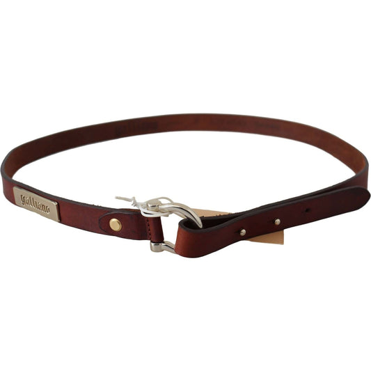 John Galliano Brown Leather Luxury Slim Buckle Belt brown-leather-luxury-slim-buckle-belt Belt IMG_6209-scaled-5f73e5a5-41e.jpg