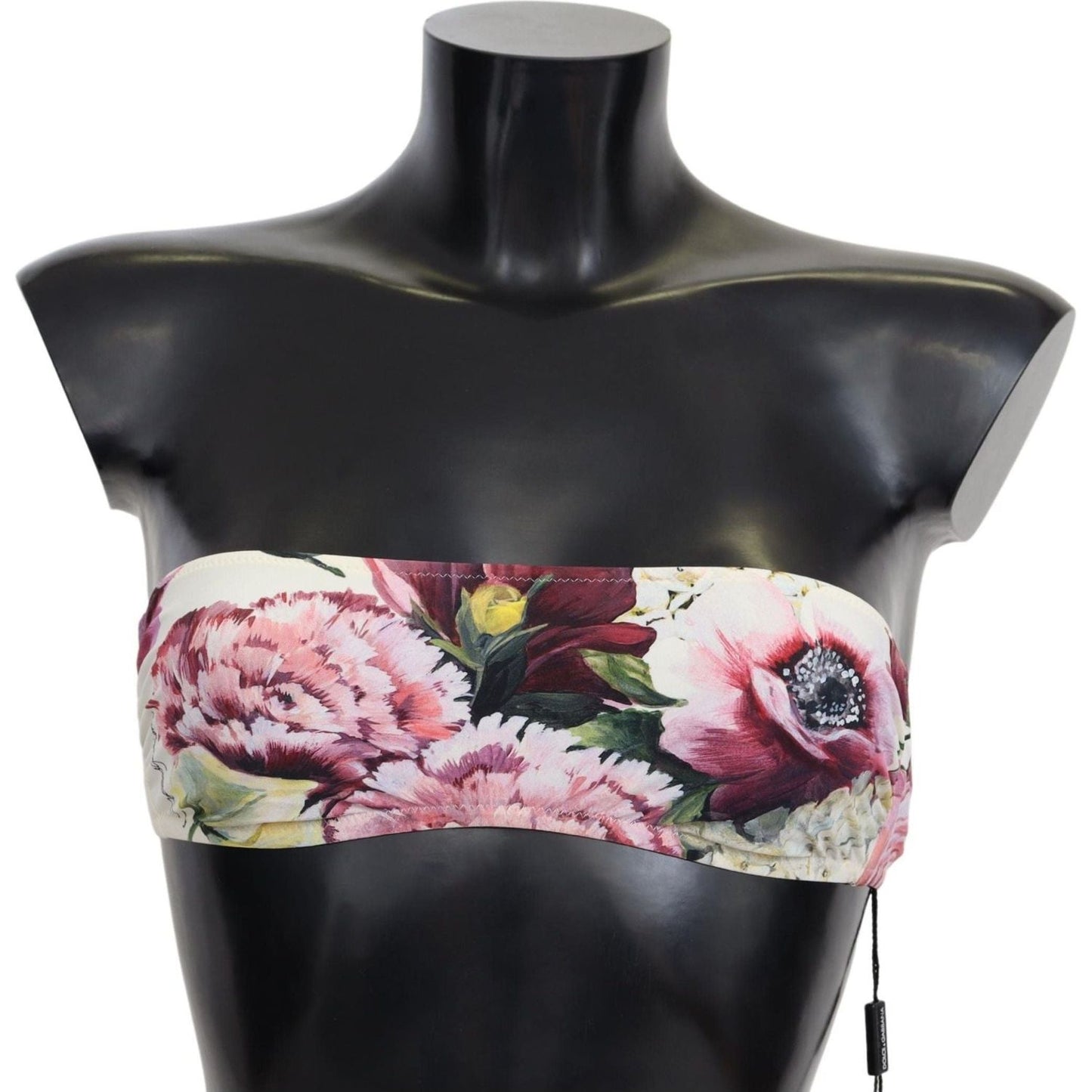 Dolce & Gabbana Multicolor Floral Bikini Top - Elegant Summer Wear multicolor-floral-print-women-beachwear-bikini-tops