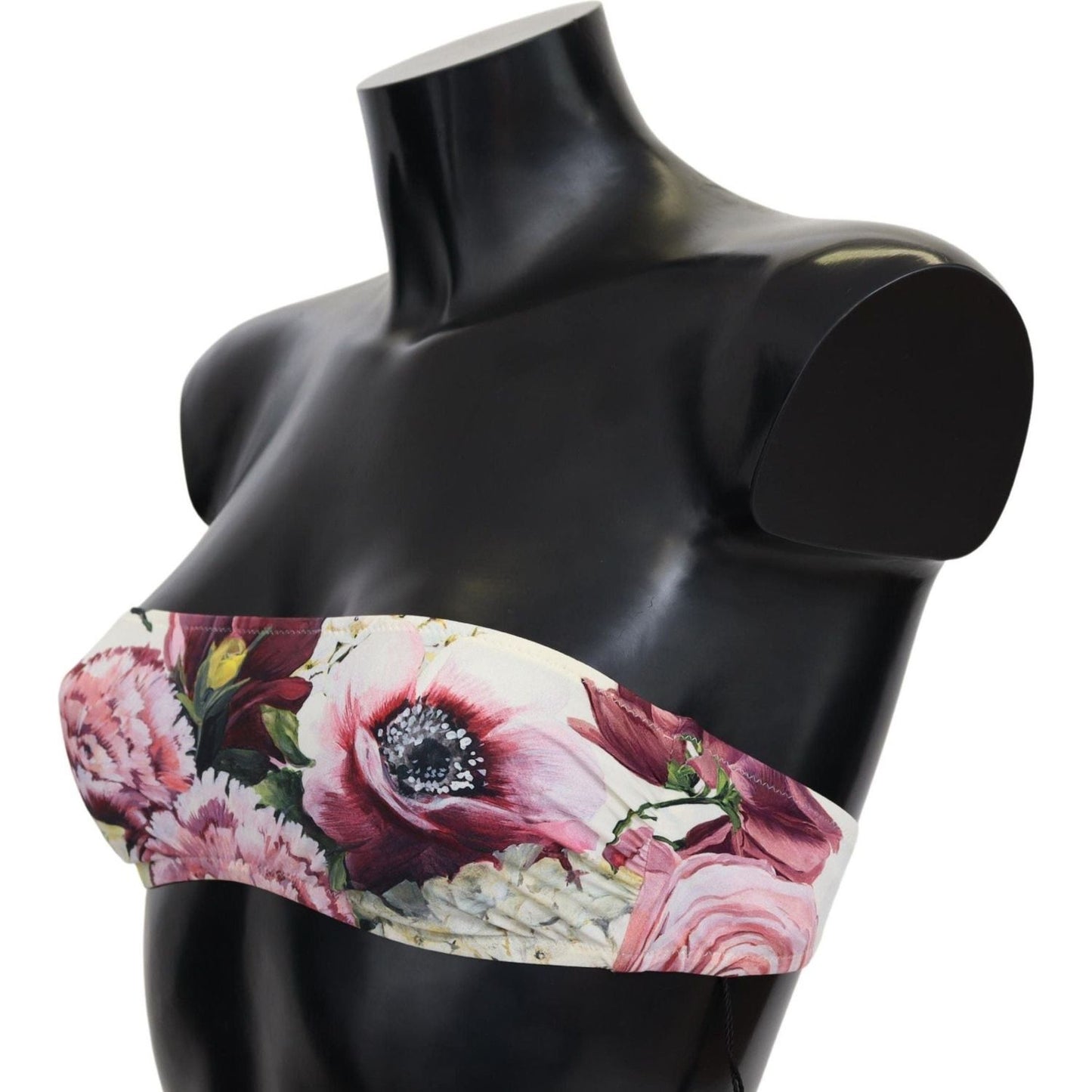 Dolce & Gabbana Multicolor Floral Bikini Top - Elegant Summer Wear multicolor-floral-print-women-beachwear-bikini-tops