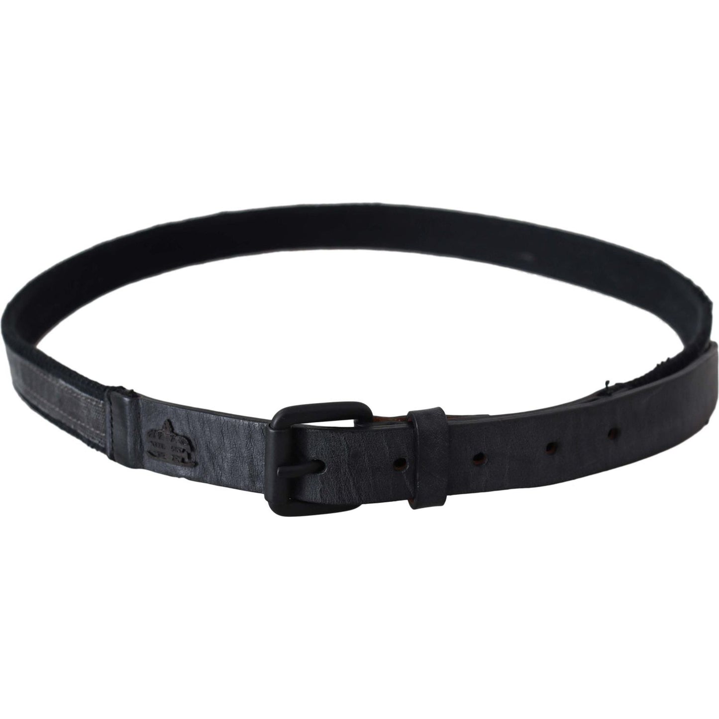 Ermanno Scervino Chic Black Leather Waist Belt black-leather-logo-buckle-waist Belt IMG_6248-scaled-f8ebecc2-745.jpg