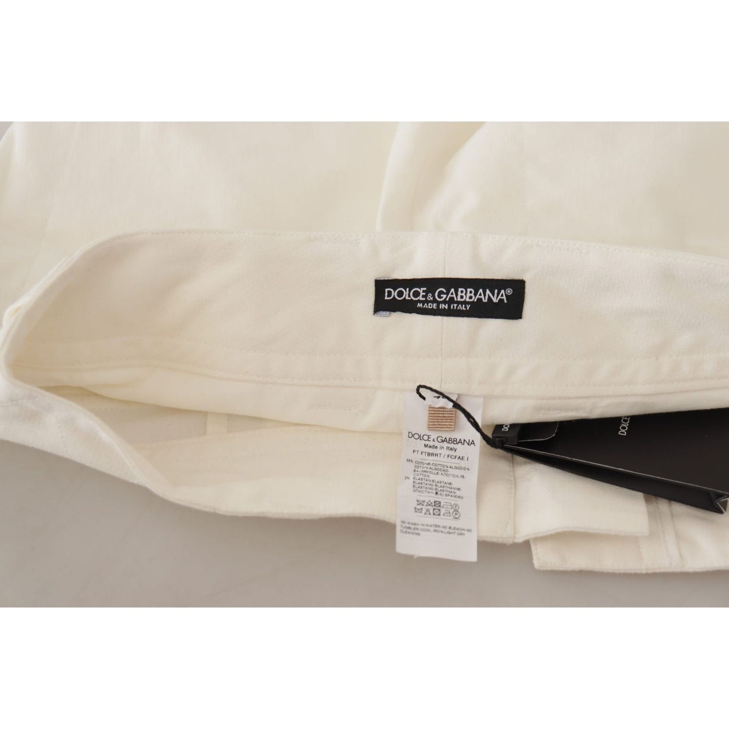 Dolce & GabbanaElegant White High-Waist Tapered TrousersMcRichard Designer Brands£459.00