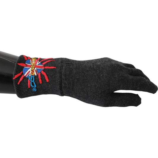 Gray Virgin Wool Unisex Gloves Dolce & Gabbana