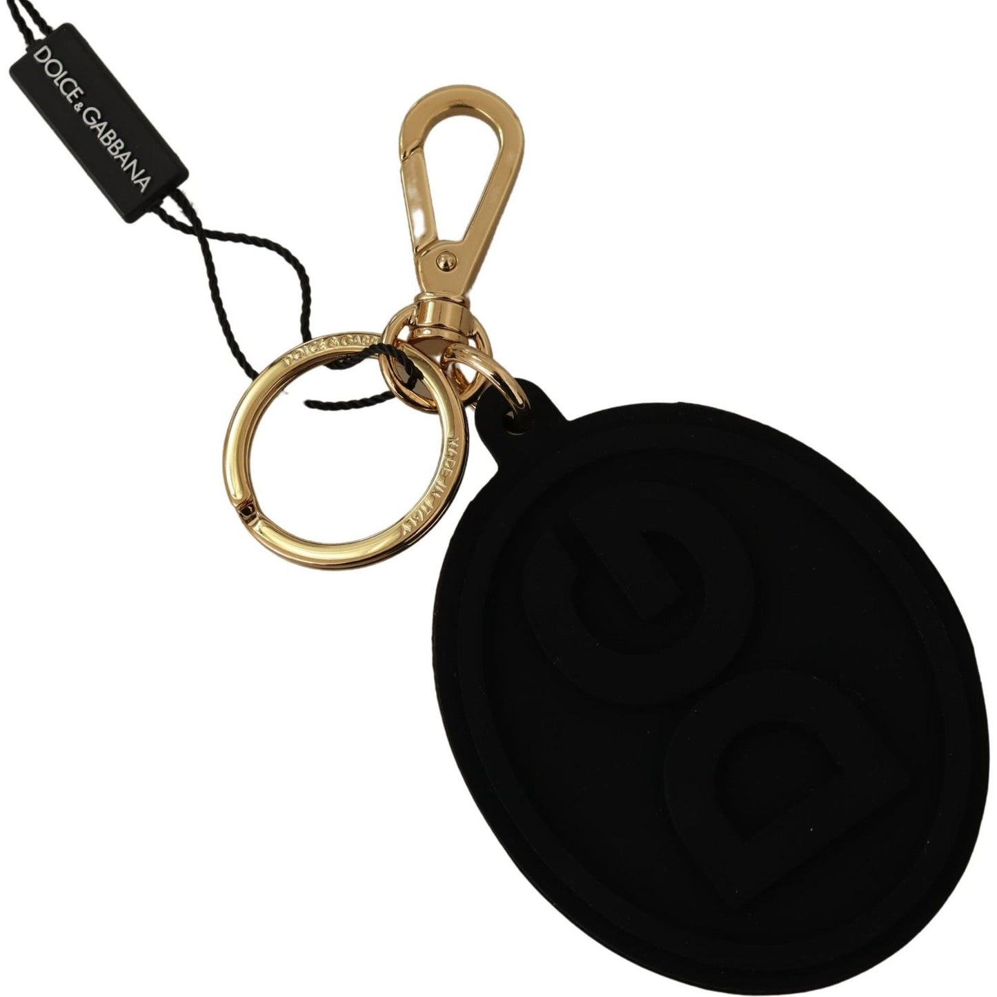 Elegant Black and Gold Keychain Accessory