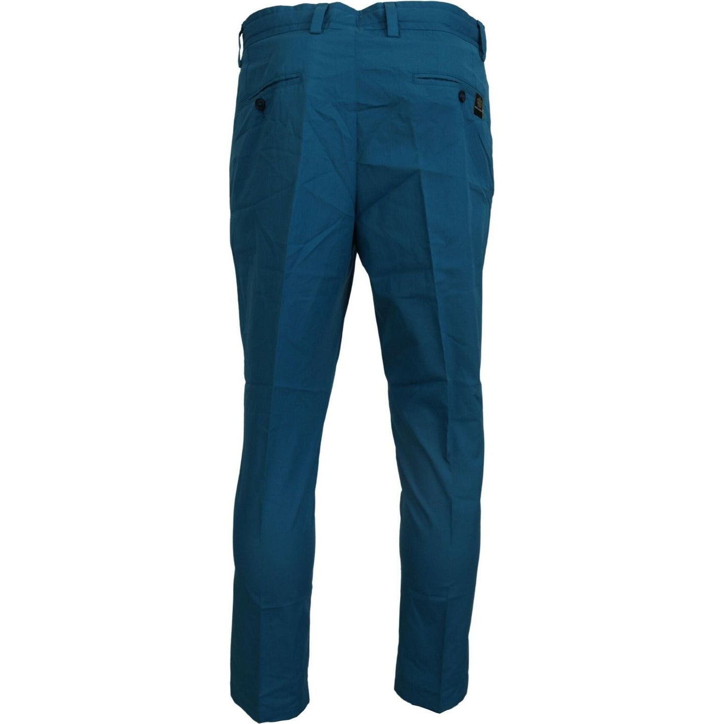 Dolce & Gabbana Casual Blue Chinos Trousers Pants blue-cotton-chinos-trousers-pants