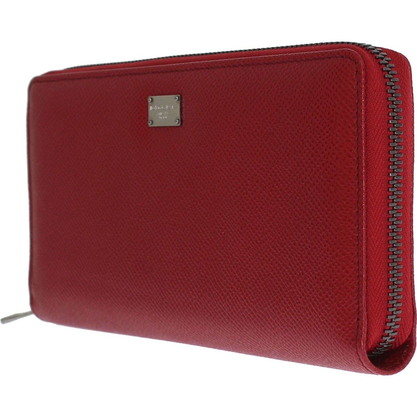 Dolce & Gabbana Elegant Red Leather Continental Wallet red-dauphine-leather-zip-around-continental-wallet IMG_6804-4e811659-4d9.jpg