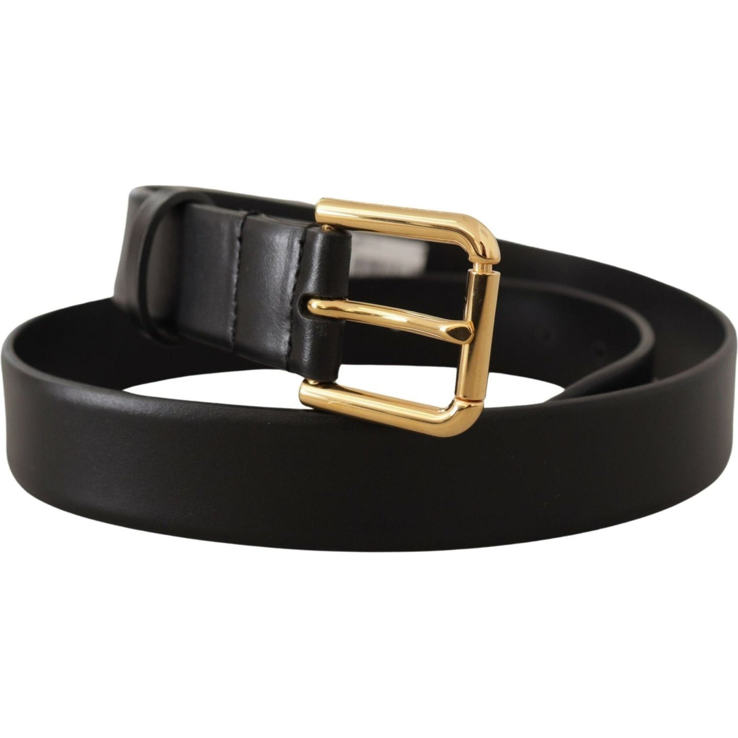Elegant Leather Belt with Metal Buckle Dolce & Gabbana