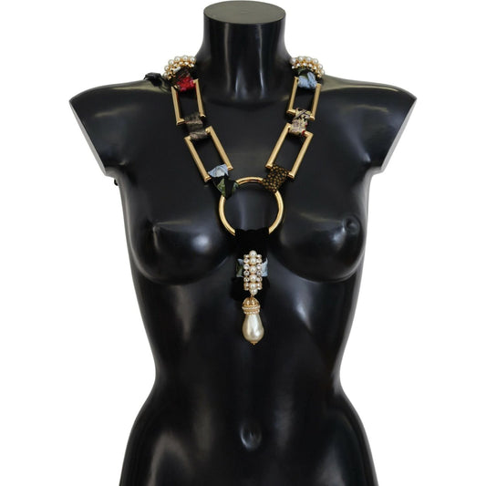 Dolce & Gabbana Elegant Gold Brass Pearl Statement Necklace gold-brass-sicily-crystal-robe-statement-necklace-1 IMG_6954-scaled-87994916-6bd.jpg