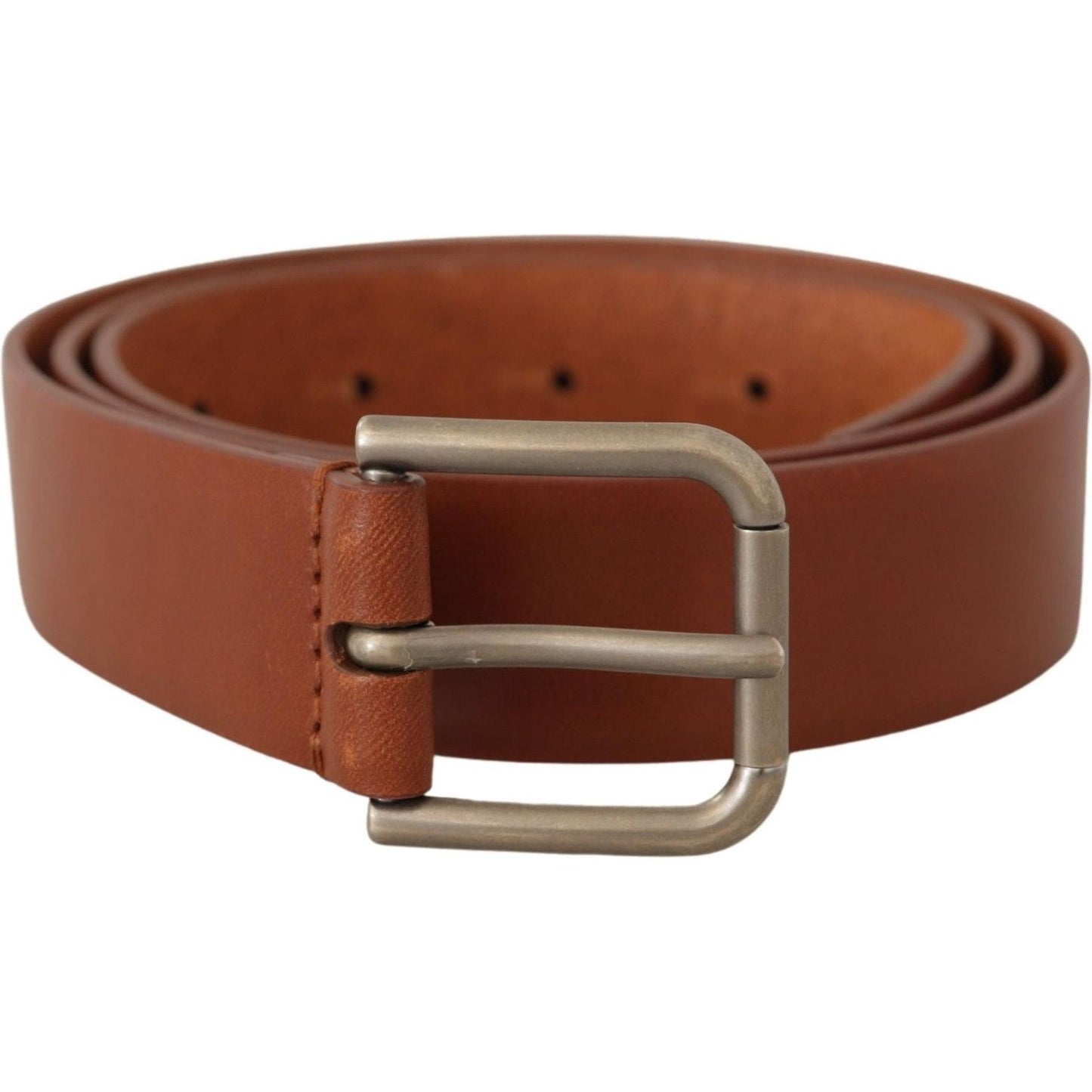 Elegant Leather Belt with Metal Buckle