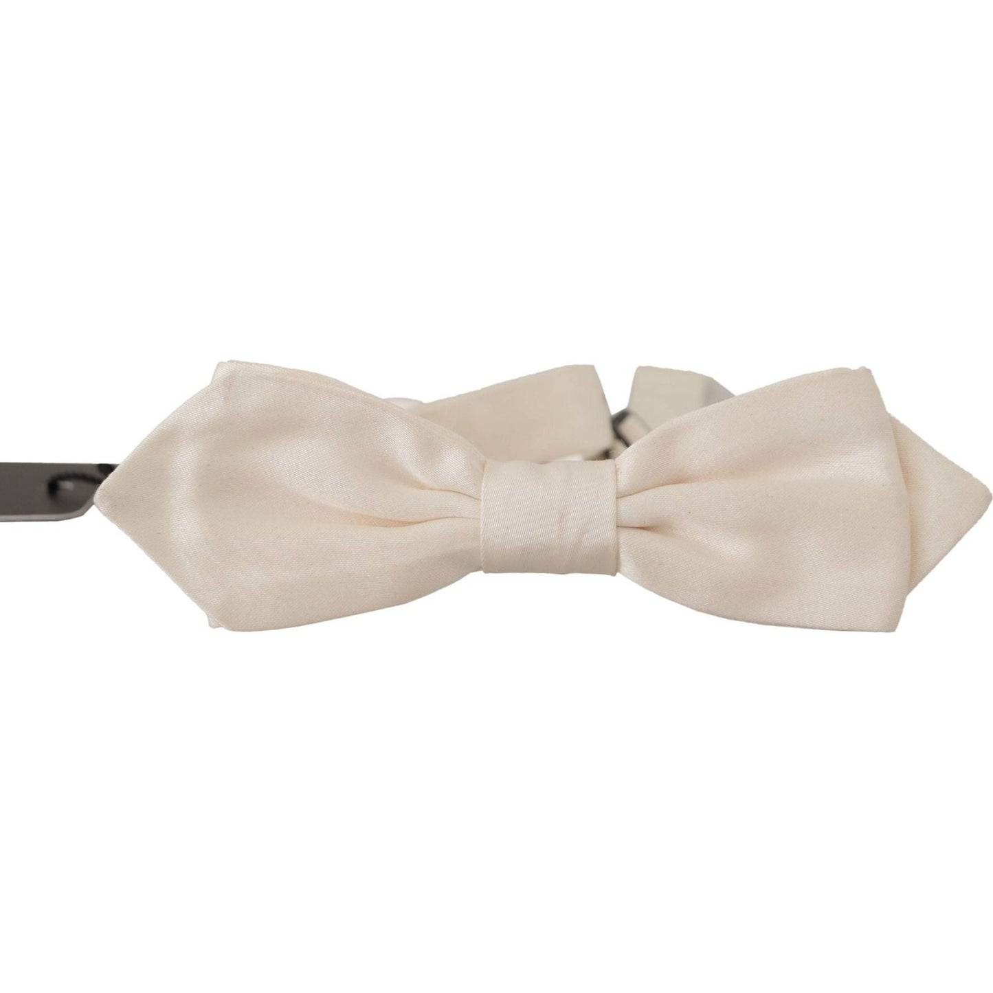 Elegant White Silk Bow Tie