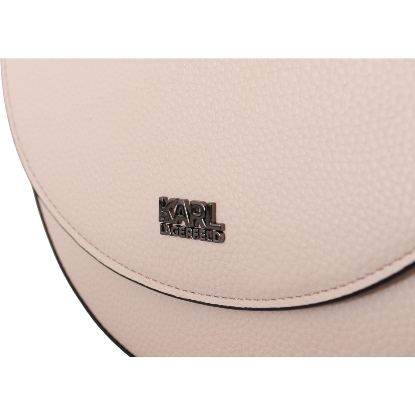Karl Lagerfeld Elegant Mauve Light Pink Leather Shoulder Bag light-pink-mauve-leather-shoulder-bag-1 IMG_7327-scaled-23797390-da7.jpg