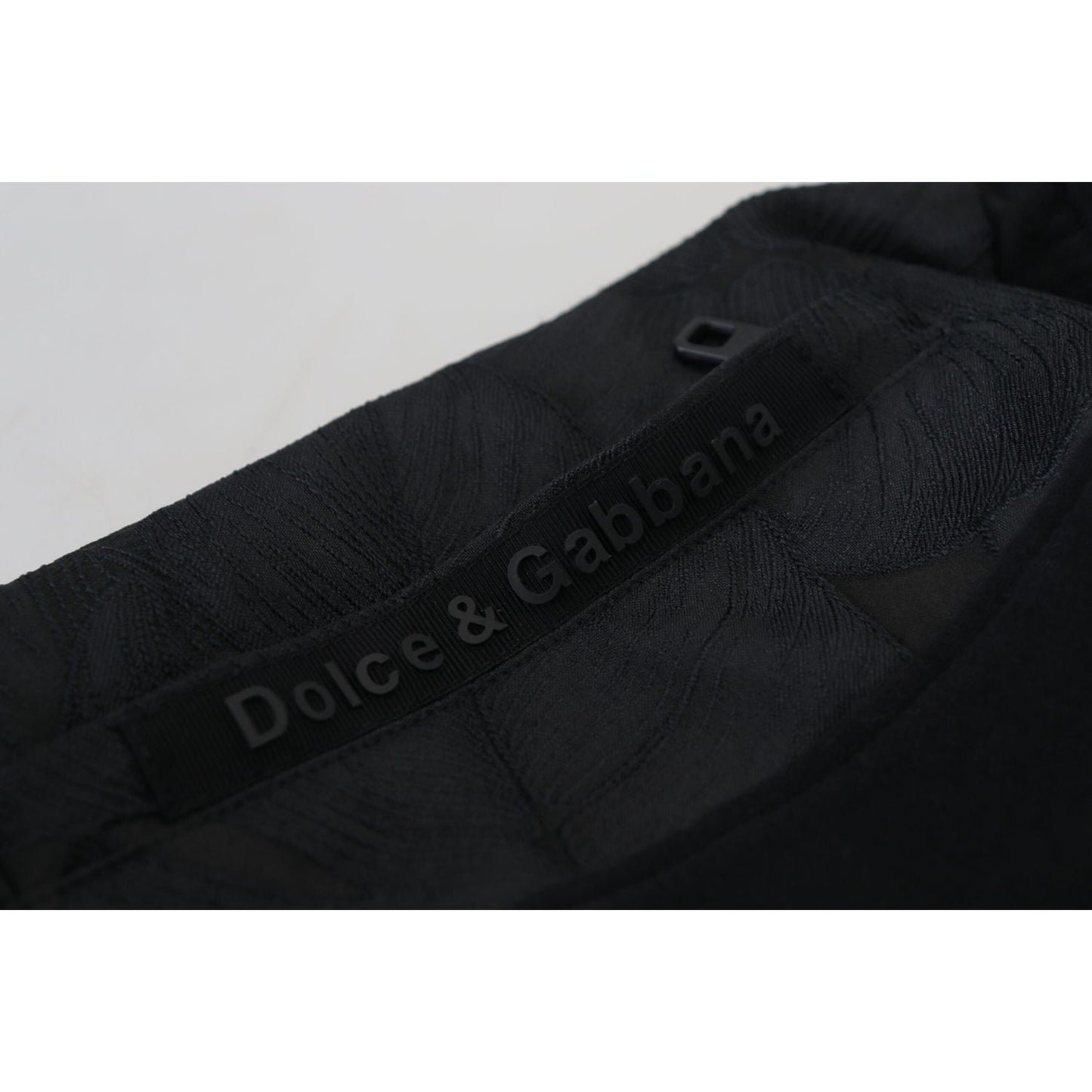 Dolce & Gabbana Elegant Black Jogger Pants for the Modern Man black-polyester-skinny-jogger-men-pants
