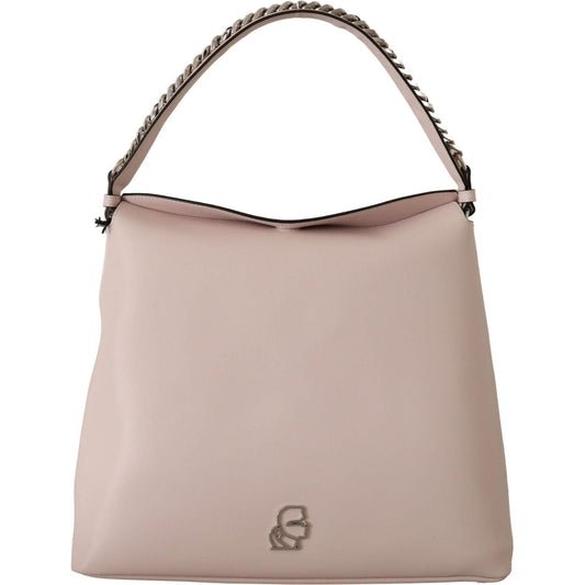 Karl Lagerfeld Light Pink Mauve Leather Shoulder Bag light-pink-mauve-leather-shoulder-bag
