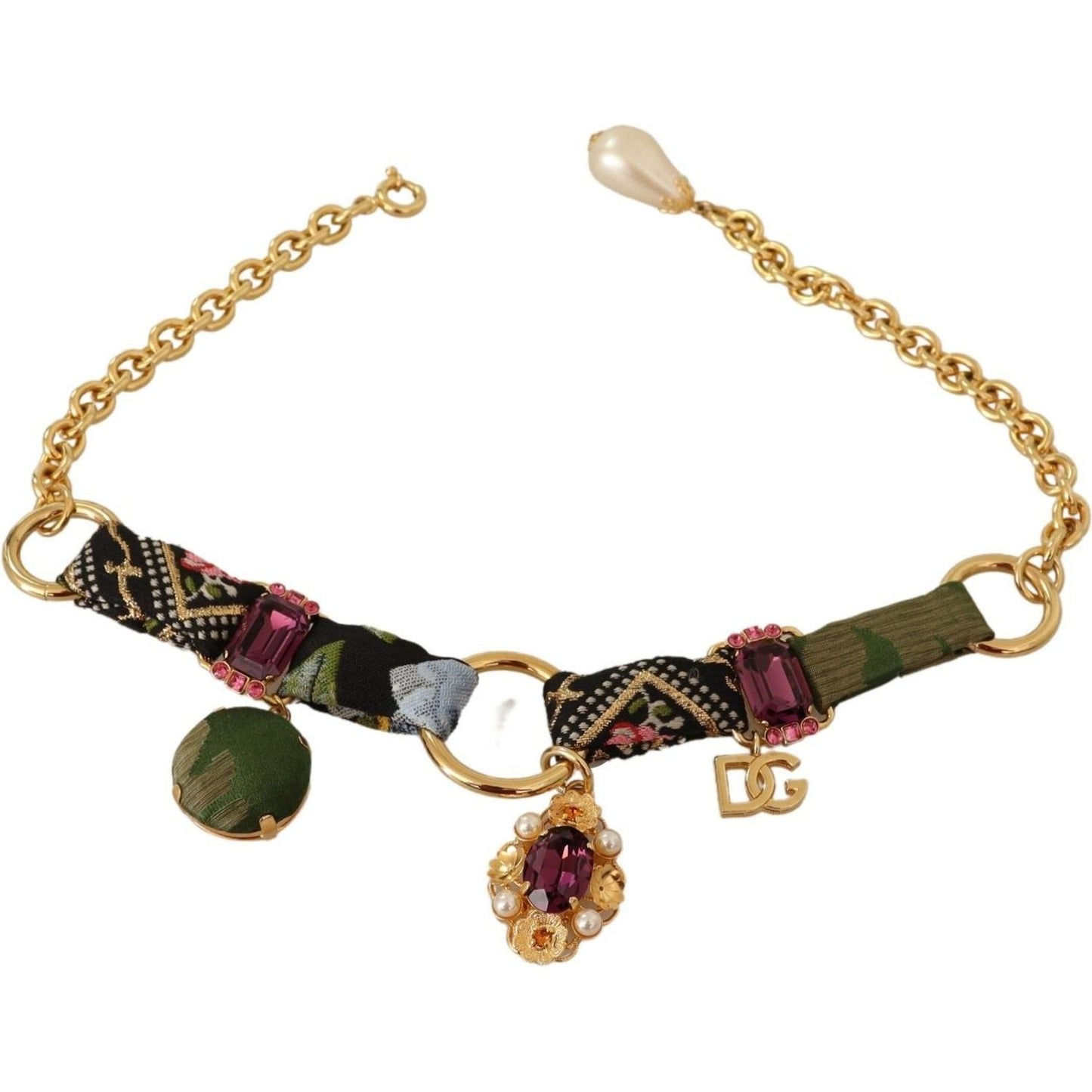 WOMAN NECKLACE Multicolor Crystal Charm Necklace Dolce & Gabbana
