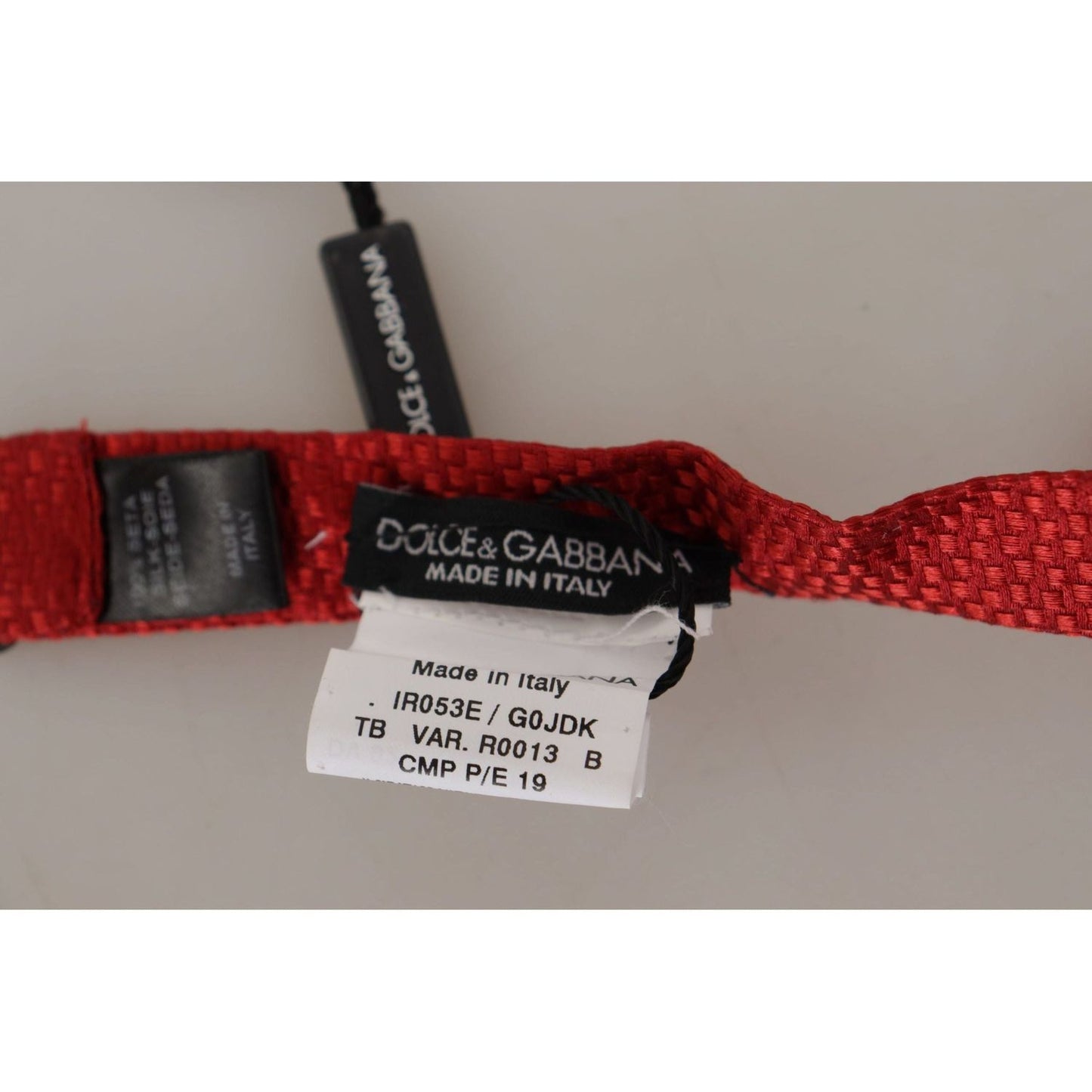 Elegant Red Silk Bow Tie Dolce & Gabbana