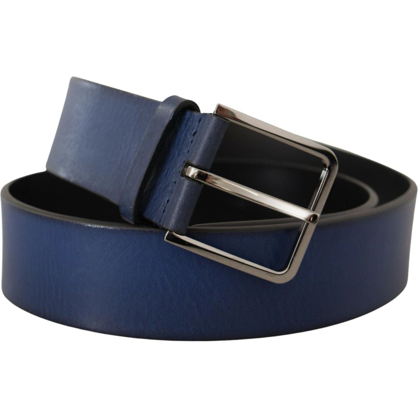 Elegant Italian Leather Belt in Blue Dolce & Gabbana